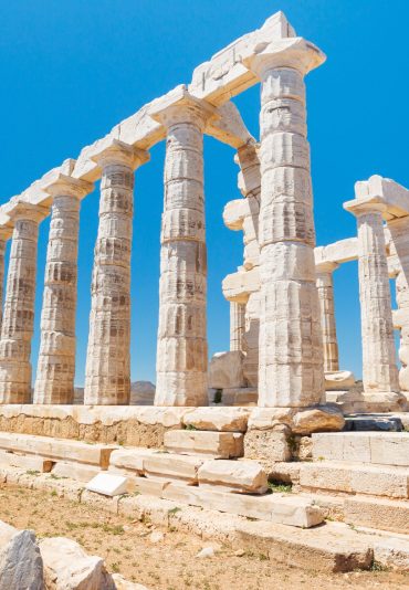 Greek Temple Ruins, Temple of Poseidon near Athens